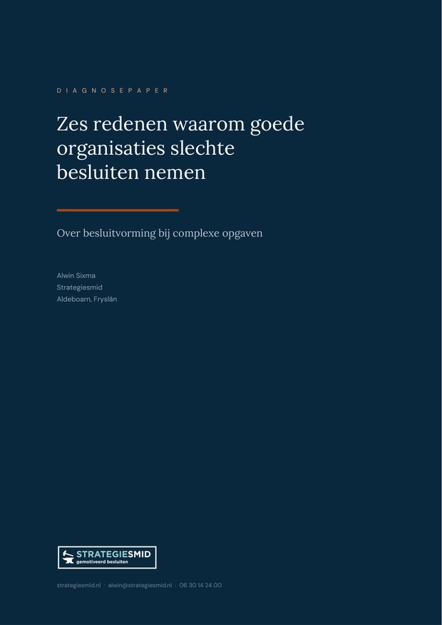 Omslag van het diagnosepaper